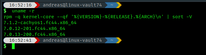 Kernel Versionen