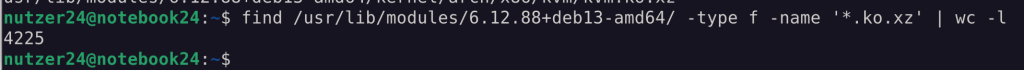 Anzahl Kernel Module