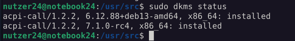 dkms status