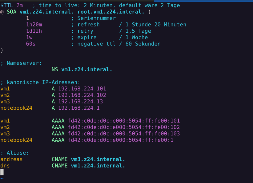 zone file optimiert
