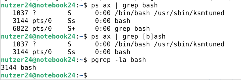 pgrep (keine Relevanz für LPI)