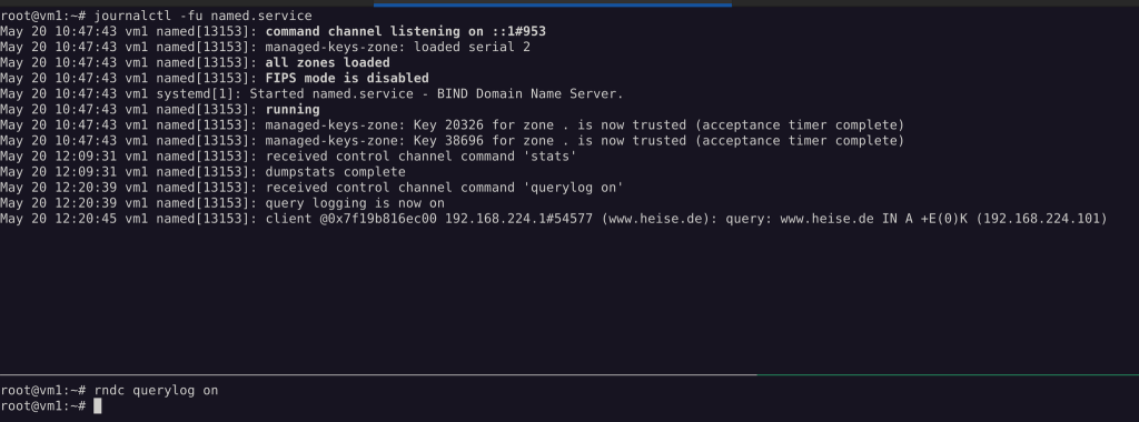 querylog on